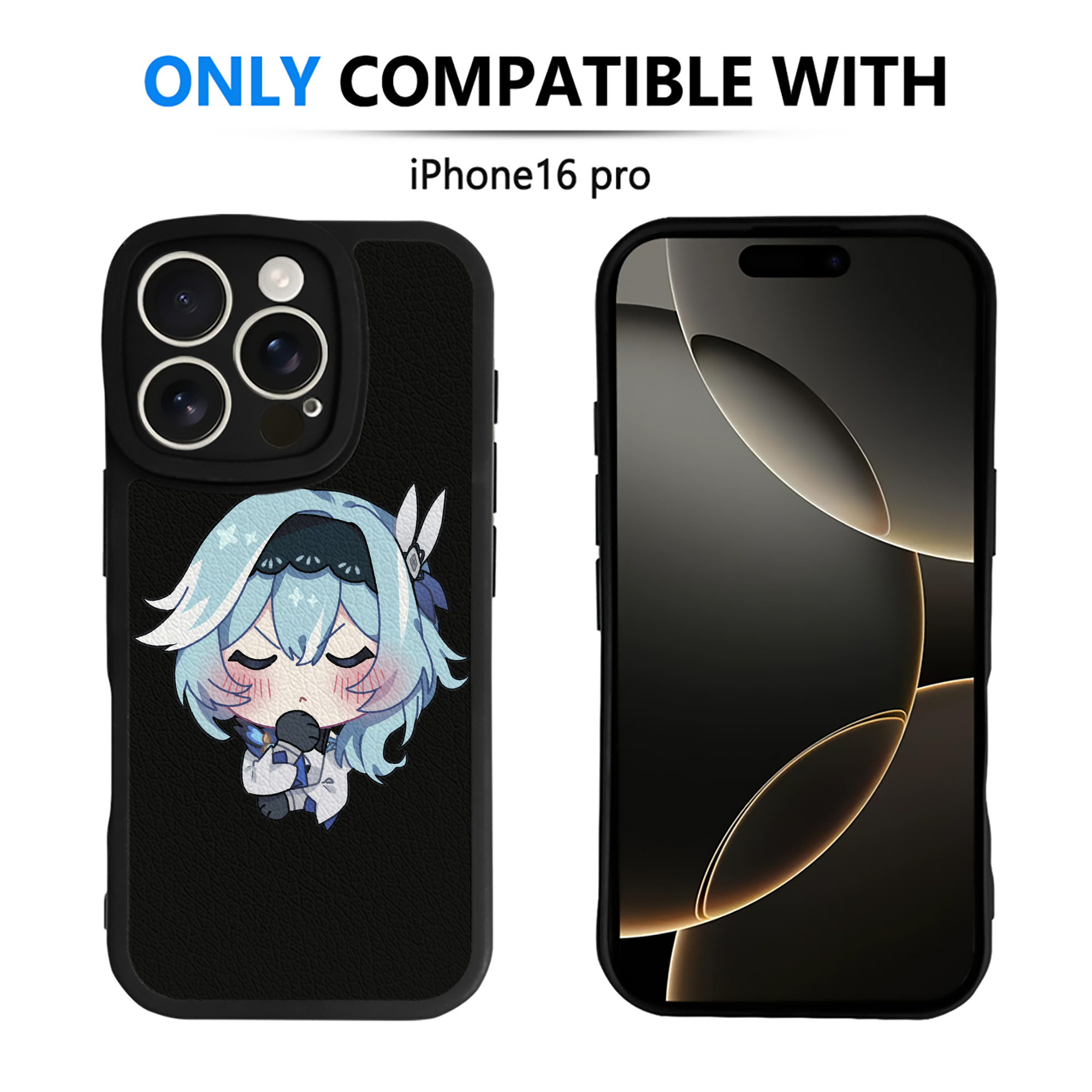 げんし神 优菈 ゆうら genshin Yūra 【iPhone 16シリーズ対応】シリコンスマホケース（レザー調） 材質：シリコン